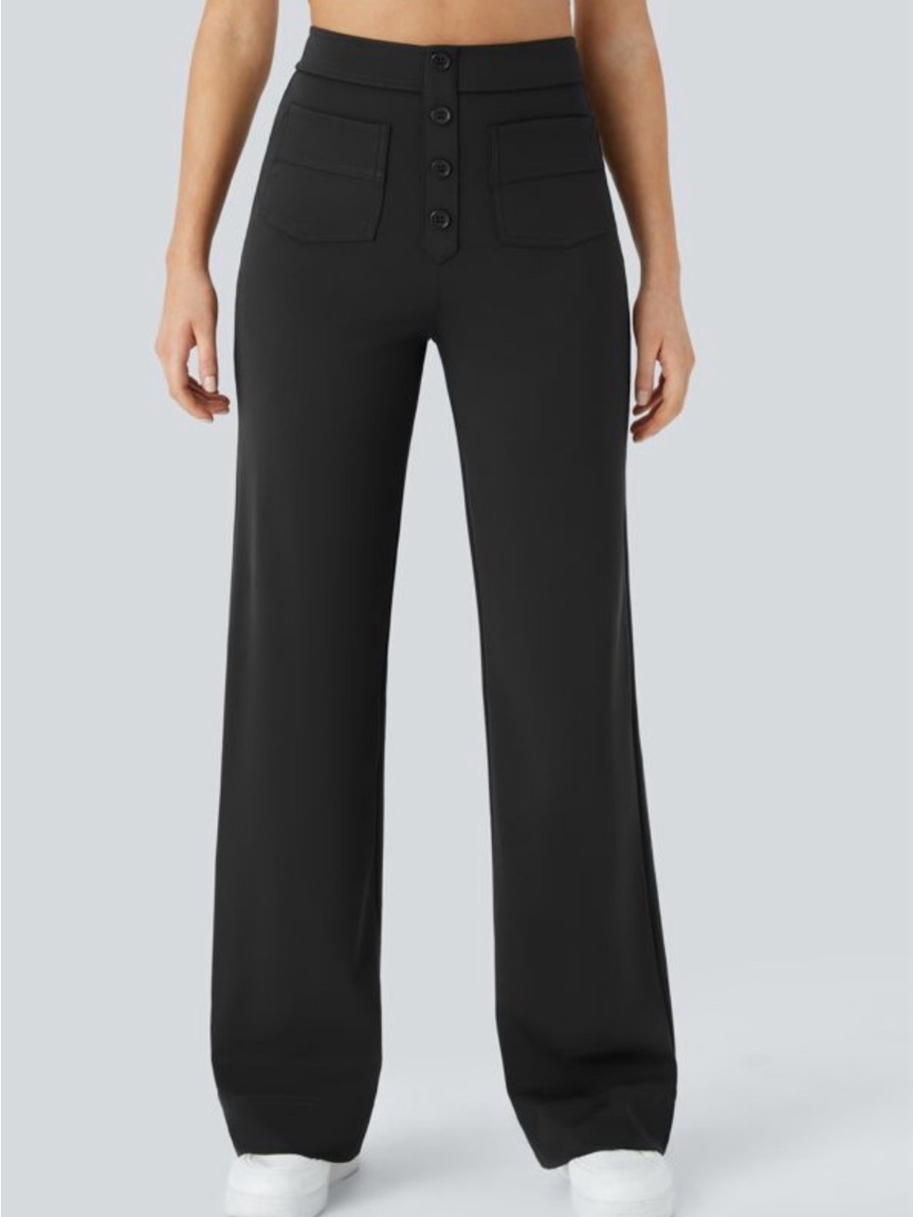 DayStretch High Waisted Pockets Straight Leg Casual Plus Size Pants